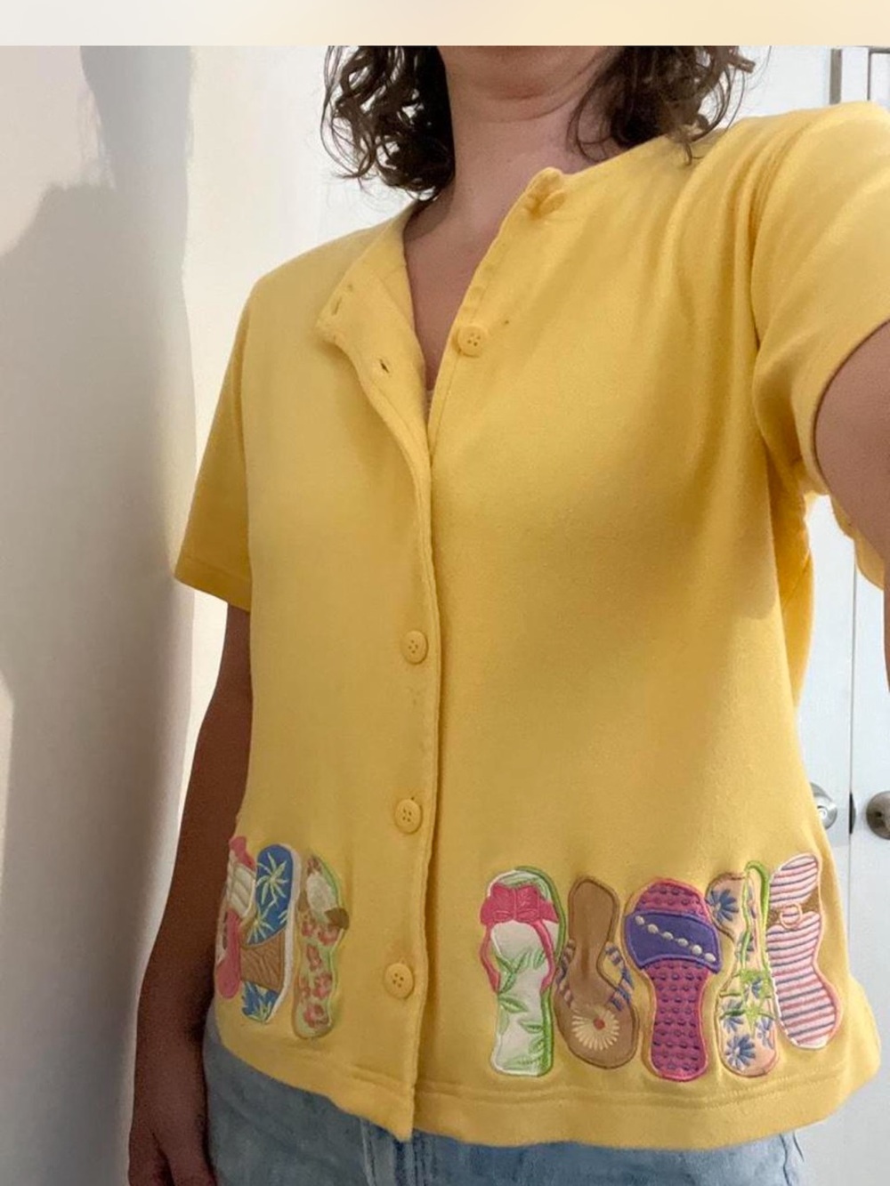 Vintage flip flop cardigan